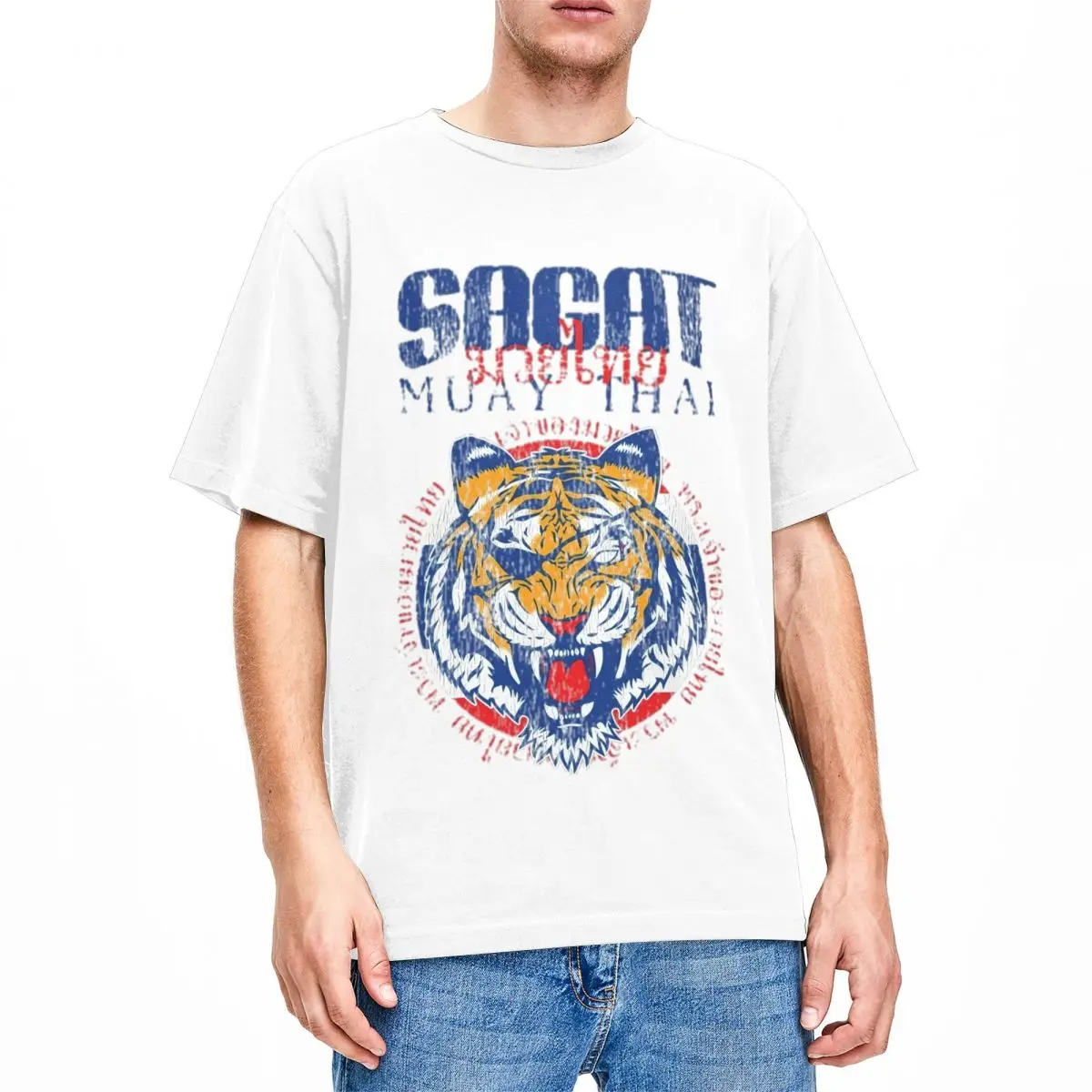 Sagat The God Of Muay Thai Gym for Men Women T Shirts Cool Merchandise Tee Shirt Short Sleeve Round Collar T-Shirts 100% Cotton