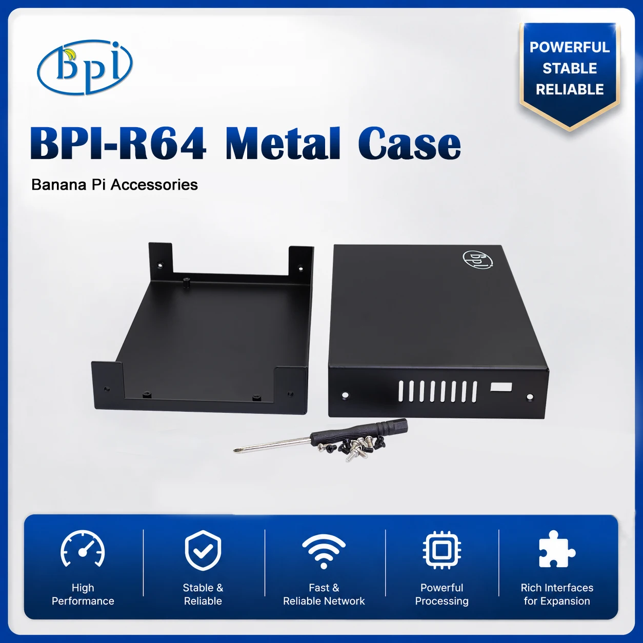 BPI-R64 Metal Case for Banana Pi Router Board Accessories