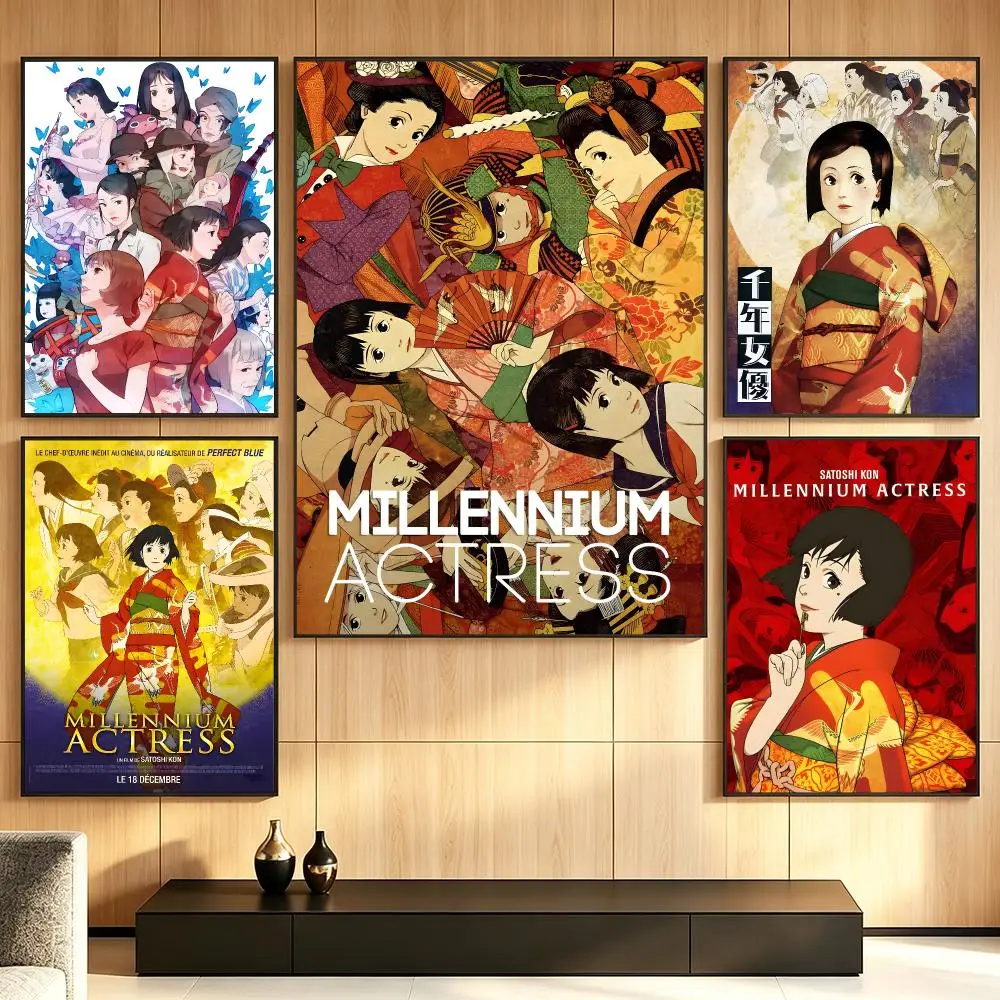 anime Millennium Actress Poster Poster HD Printing Cozy Warm Style Home Decor Suitable for Living Room Bedroom Gift