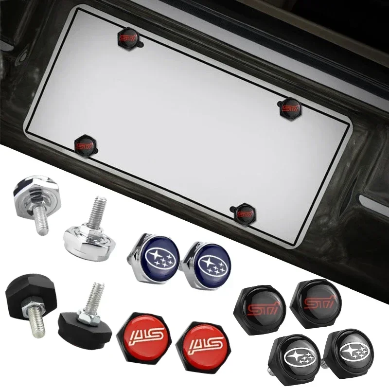 

Болты для номерного знака автомобиля, хромированные винты, гайки, значок для Subaru Ascent STI XV Forester Outback Impreza Legacy WRX BRZ, аксессуары