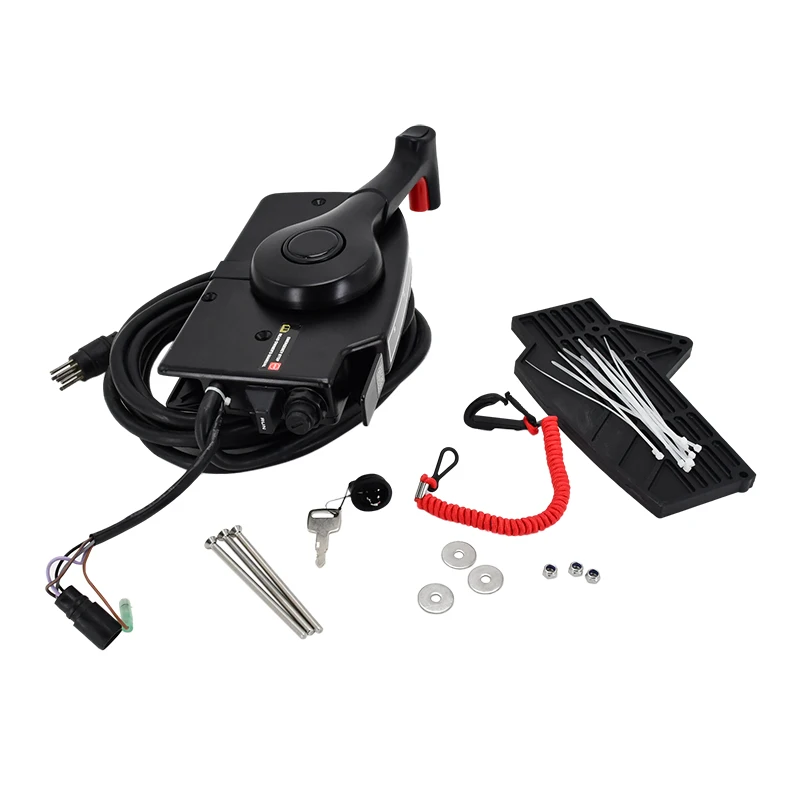 881170A3 Side Mout Throttle Outboard Remote Control Compatible with Mercury Outboard Boat Engine 8 Pin Right Hand