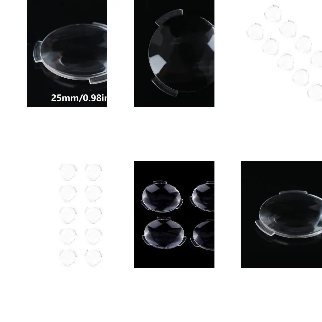 652F 10pcs 아크릴 볼록 렌즈 직경 25mm 높은 돋보기 돋보기 가상 현실을 향상시키기위한 고급 렌즈