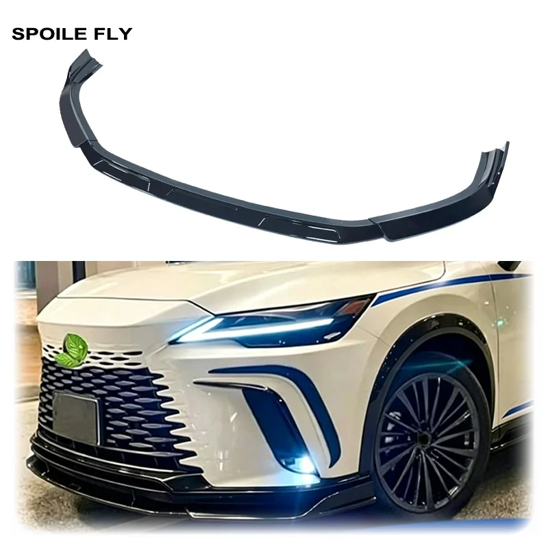 3PCS 2023 To 2026 For Lexus RX RX300 RX350 MP Style Front Bumper Spoiler Lip Lower Splitter Cover By ABS Gloss Black Body Kit