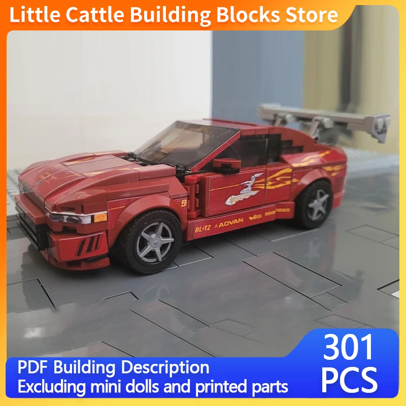 Furious Movies Speed Hypercar Model MOC Building Bricks 240SX Car Modular Holiday Assemble Children Toys Suit Technology Gifts