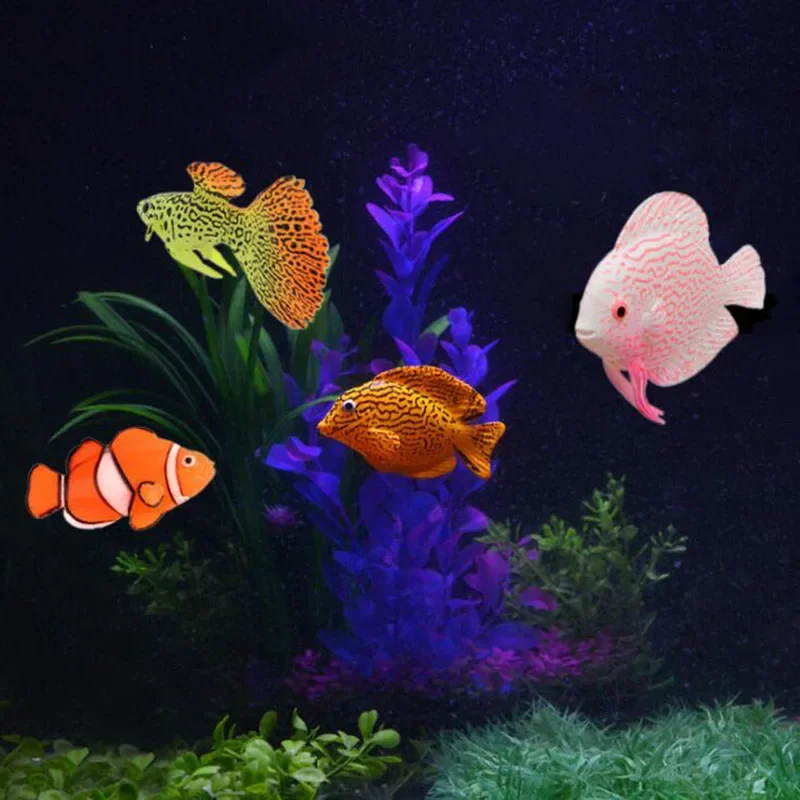 

Silicone Artificial Night Luminous Hippocampus Fish Tank Aquarium Ornament Underwater Fish Decoration Pet Supplies