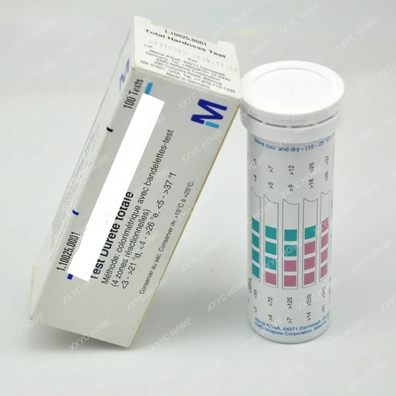 Total hardness test strip 1.10025.0001 Water hardness rapid testing test paper