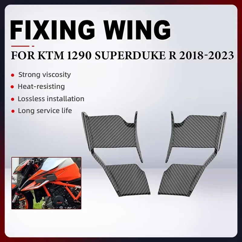 

For KTM 1290 superduke R 2018-2023 Motorcycle Fixed Wind Wing Spoiler Fairing Front Aerodynamic Winglet Side Wing Fairing Kit