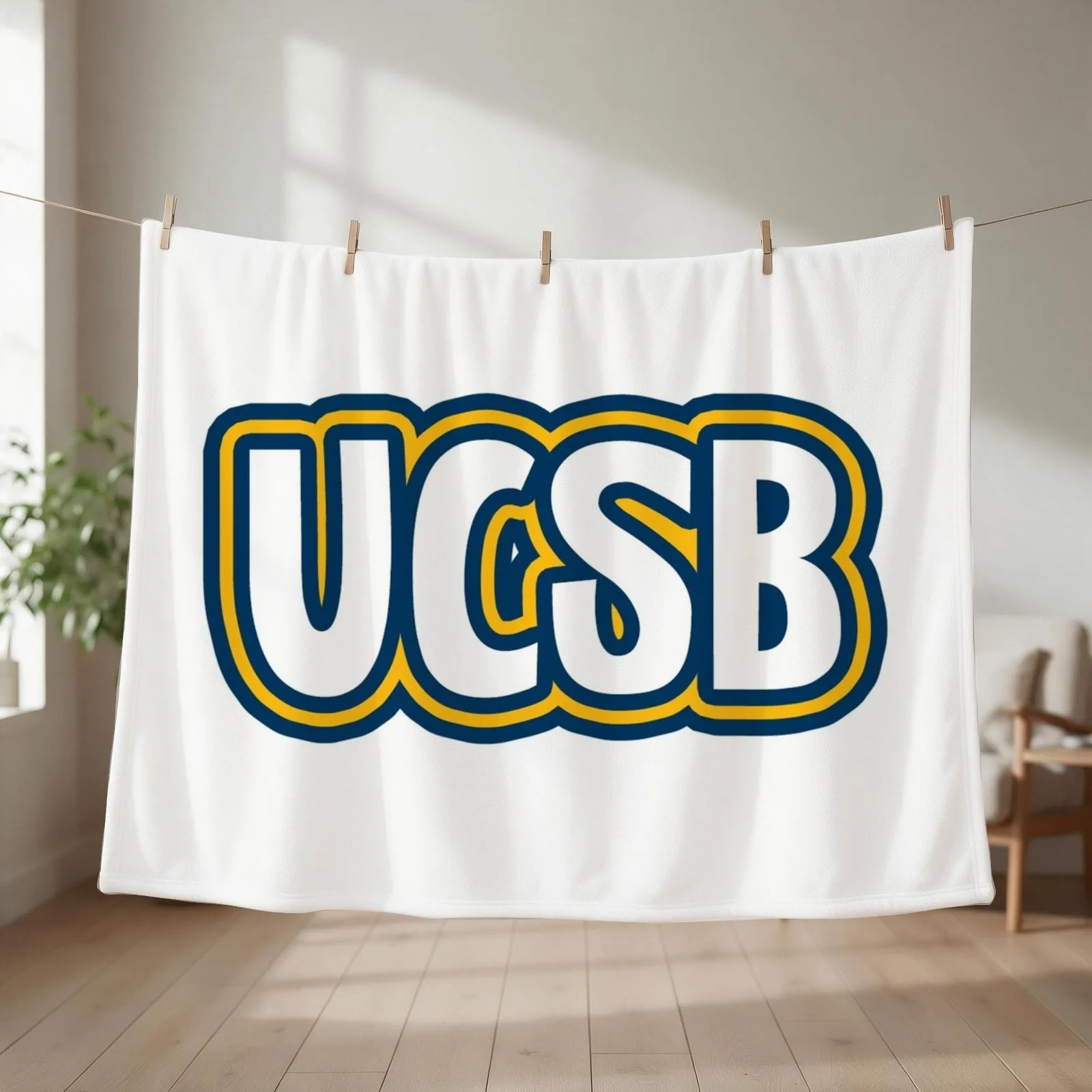 UCSB University of California Santa Barbra Throw Blanket Flannel Fabric Baby Extra Large Throw sofa bed Blankets