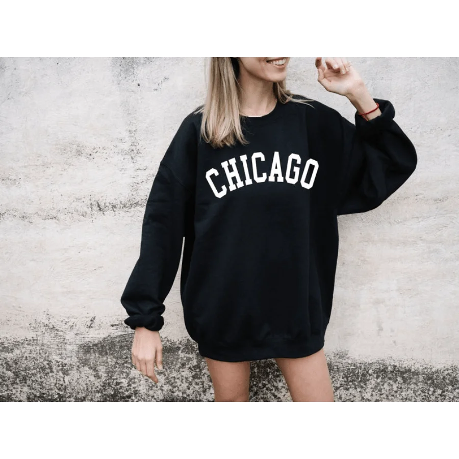 

Толстовка унисекс, простой темперамент, весенне-осенний пуловер с длинными рукавами, нижний слой, ношенный внешний черный и белый