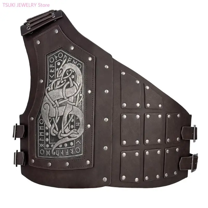 62KE Mittelalterlicher einzelner Schulterschutz, einzelner Schulterschutz, Brustschutz, LARP, Cosplay-Zubehör für Männer, LARP,