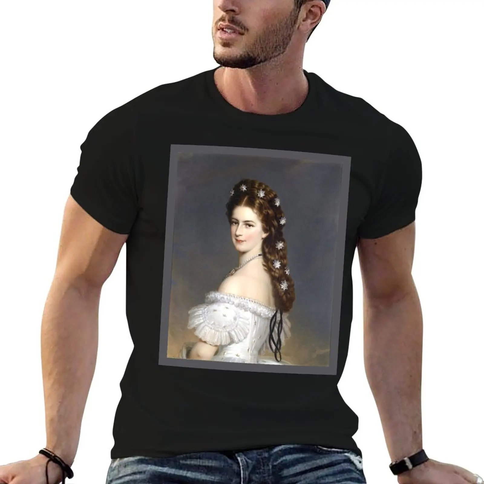 Portrait Of Empress Elisabeth of Austria -The Bavarian Rose — Empress Sissi. Ceremonial Portraits, Drama, by Franz Xaver T-Shirt