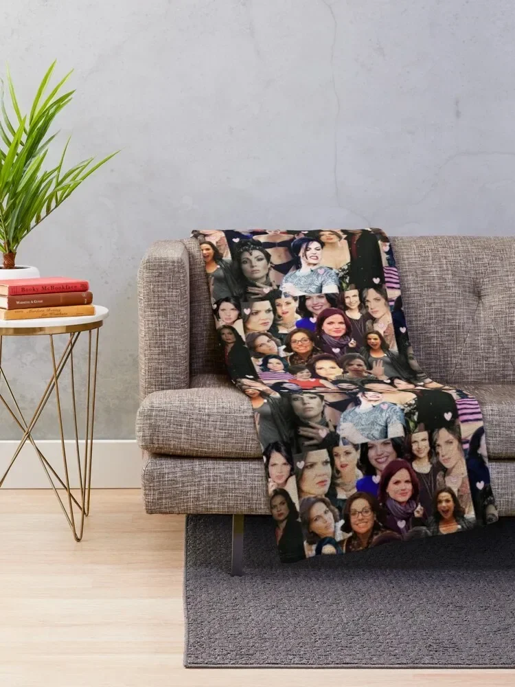 Lana Parrilla collage Throw Blanket