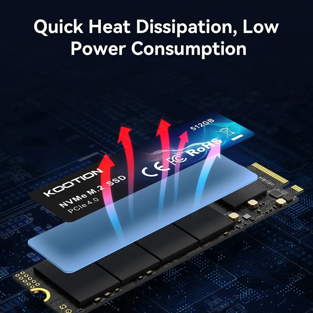 KOOTION M2 SSD NVME 256GB 512GB Gen4 * 4 Unità a stato solido PCIE 4.0X4 2280 Disco rigido interno HDD M.2 SSD per PC portatile Desktop