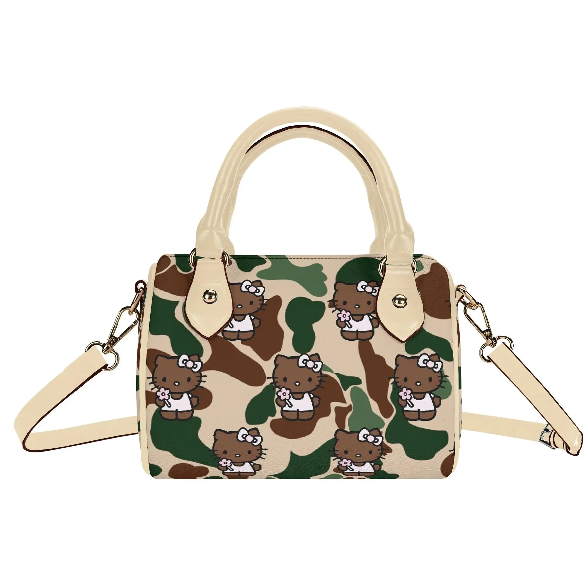 High quality Model Pillow Bag Portable Cross-Body Bag Cloud Camo Pattern Print Cute Cartoon Hello Kitty Handbag 2026