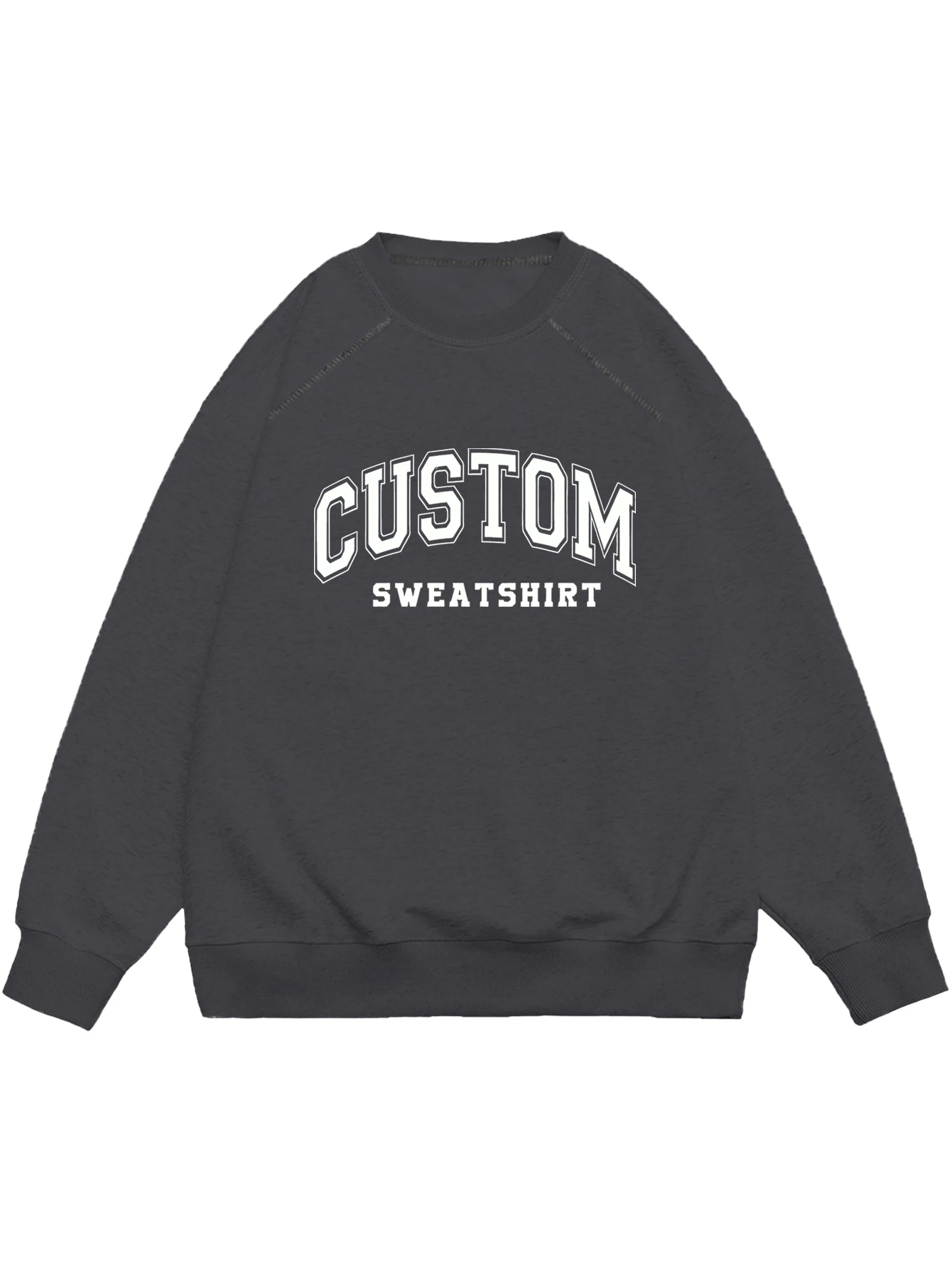 

Vintage College letters letter printed sweatshirt crew neck casual sweatshirt Fall Winter women's shoulder hoodie