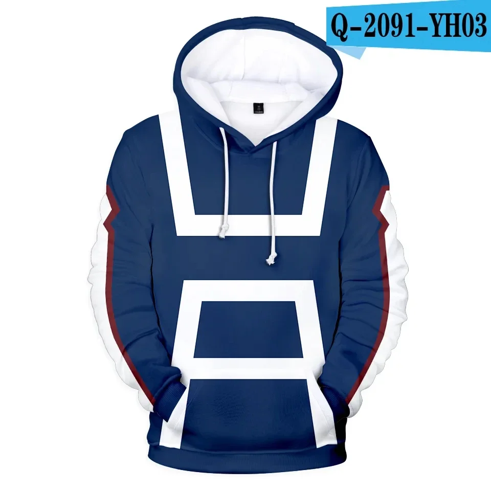 My Hero Academia Midoriya Izuku All Might Cosplay Kostüm Schuluniform Boku No Hero Academia 3D-Druck Herren Hoodies Sweatshirts – Detail 2