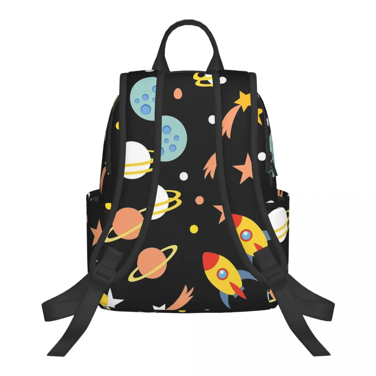Space Adventure Planets And Rockets Student Backpack School Bag Hiking Travel Daypack for Men Women Bookbag Shoulder Bags