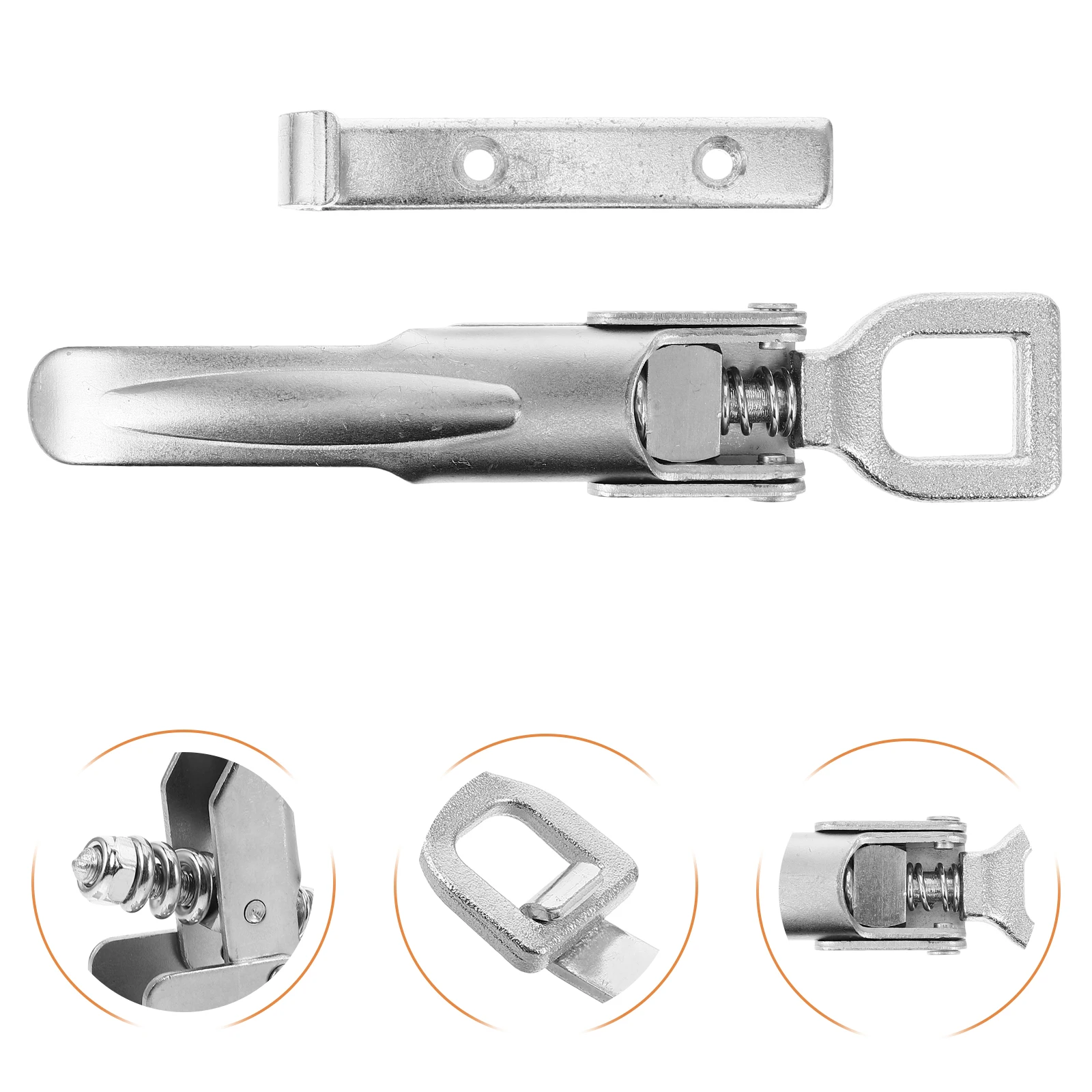 

Adjustable Anti Vibration Spring Latch Trailer Bumper Tow Hook For Cars Rvs Winch Hook Replacement Durable Metal Automotive