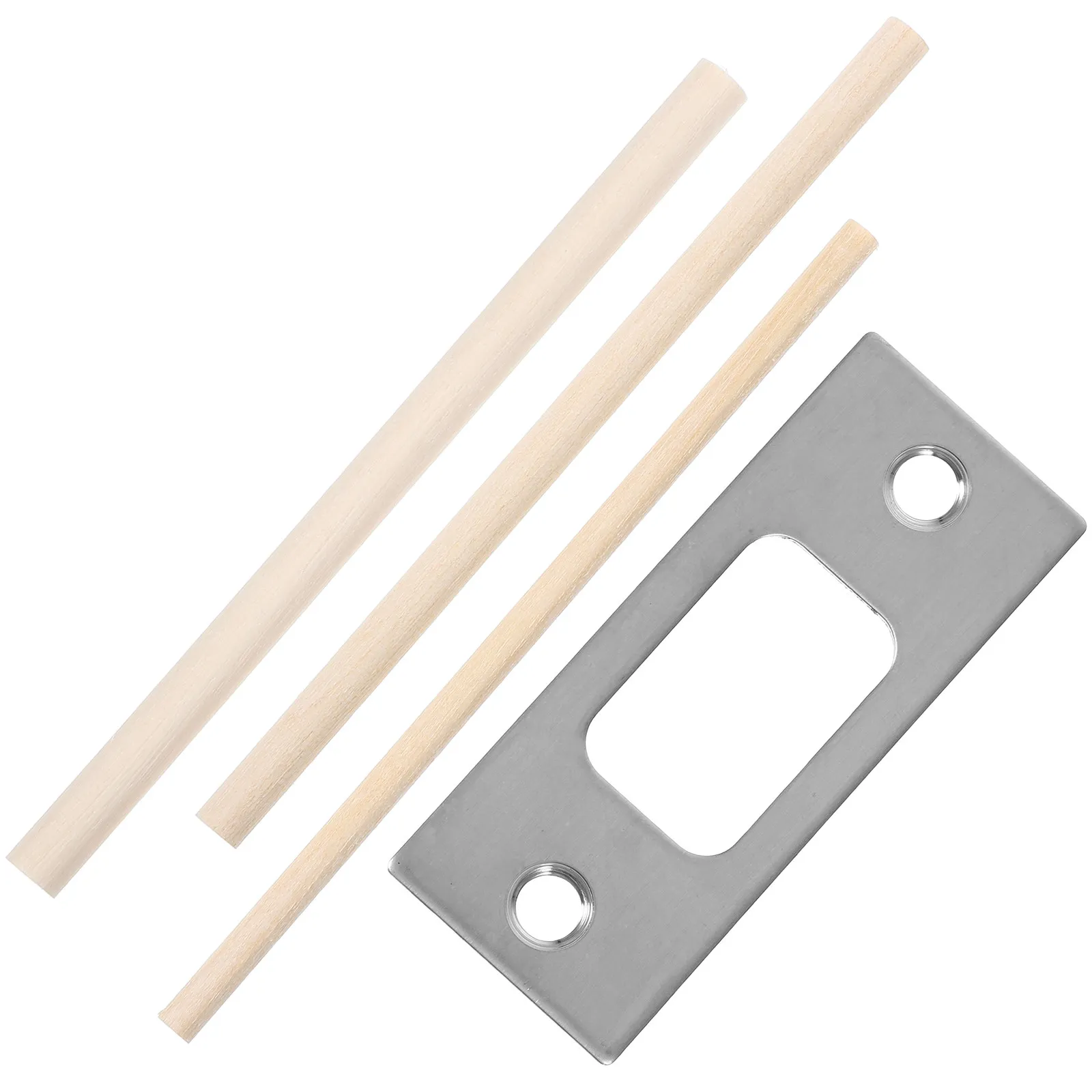 

Комплект из нержавеющей стали и дерева: Дверная ответная планка для замков с защелкой, гладкая отделка, элегантный дизайн, усиление безопасности для межкомнатных дверей