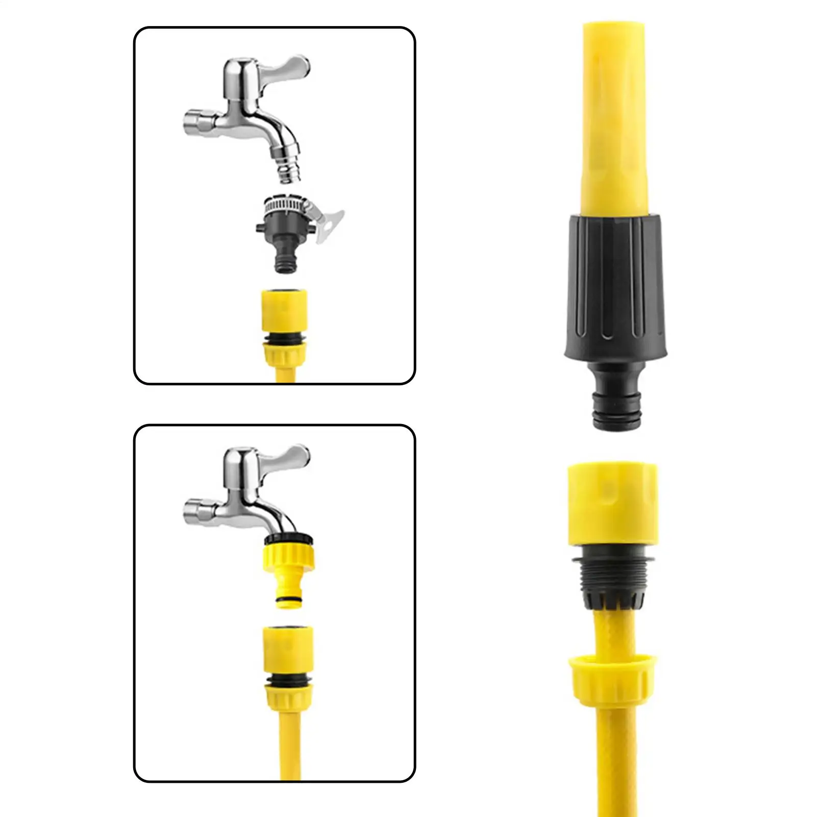 Wasserschlauchdüse, ergonomisch, einfache Einrichtung, fester Halt, Hochdruck-Schlauchsprühdüse für die Tierpflege, zum Pflanzen, Bodenreinigung, Pool