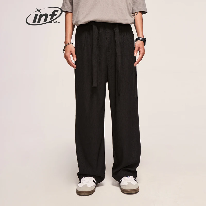 INFLATION Solid Color Multi Pockets Cargo Pants