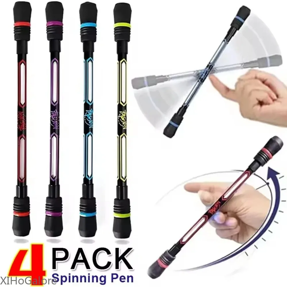 Stress Relief Spinning Pen ADHD Anxiety Rotating Finger Toy For Kids Adults Students Brain Training Dexterity Practice
