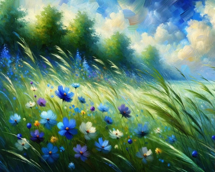 

Пазлы «Пейзажи: Цветы, колышущиеся на ветру» 500/1000/1200/2000 элементов, семейные игры для игровой комнаты, спальни, подарки