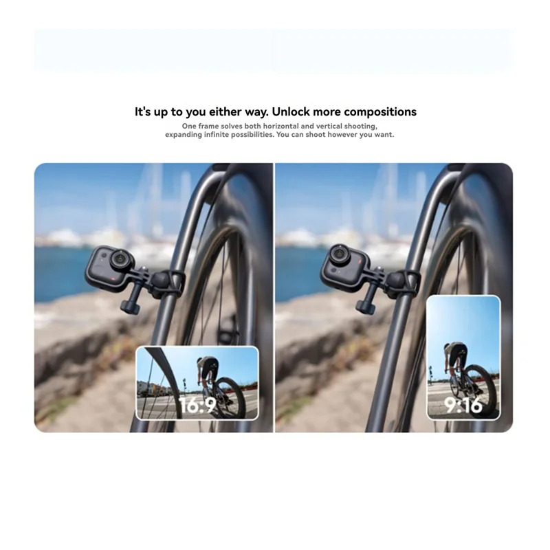 GROCE-For GO Ultra Sports Camera Adapter Frame Two Claw Mounting Interface For Horizontal/Vertical Shooting Support