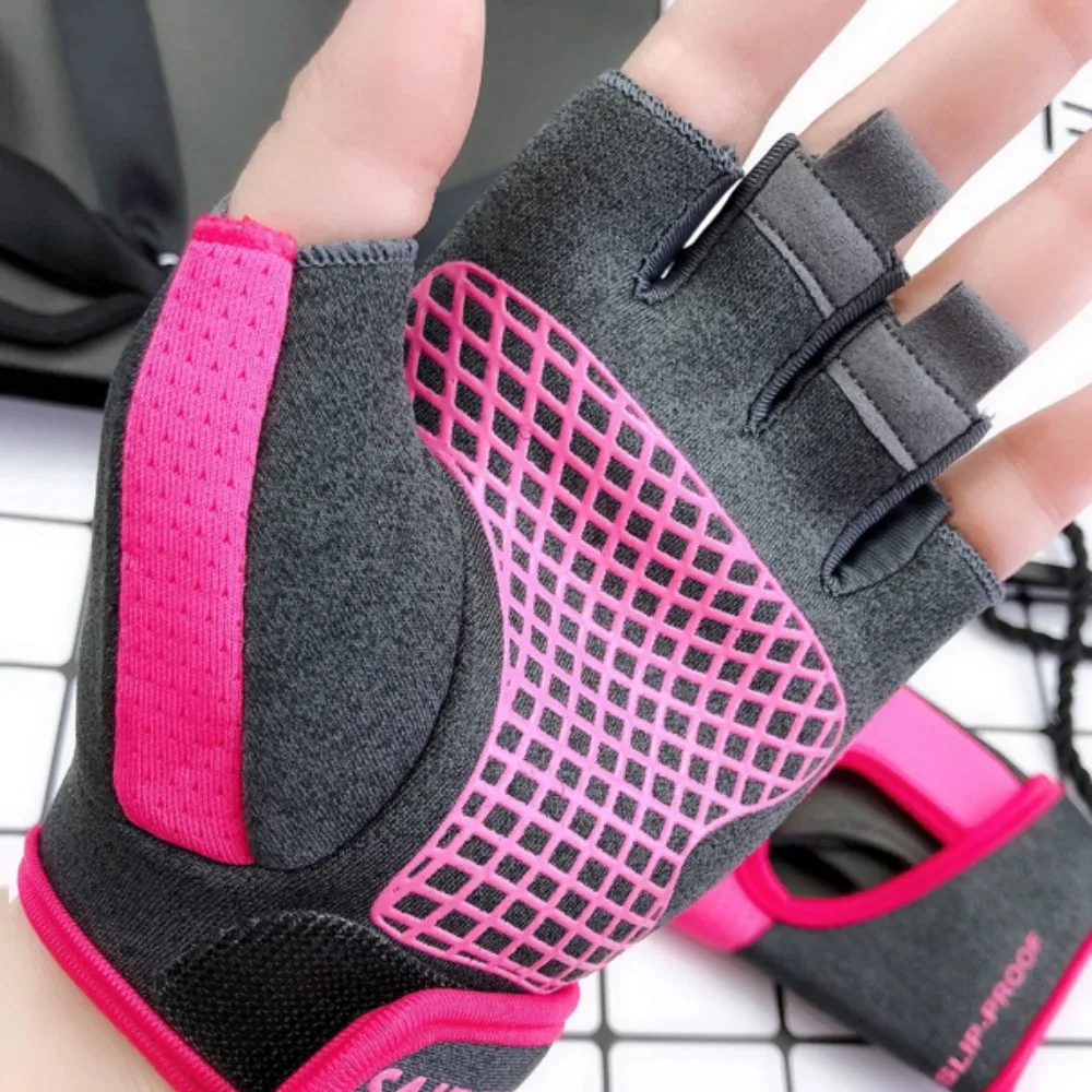 

1 pair Fingerless Fitness Sport Gloves High Elasticity Breathable Yoga Half Finger Gloves Protective Anti-Skid