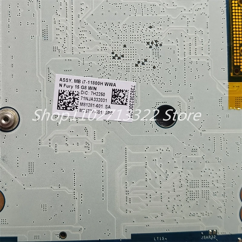 M75777-601 Used For HP ZBook Fury 15.6 Inch G8 Mobile Workstation Motherboard GPZ50 LA-K771P LA-K772P With I7-11800H DDR4 100%