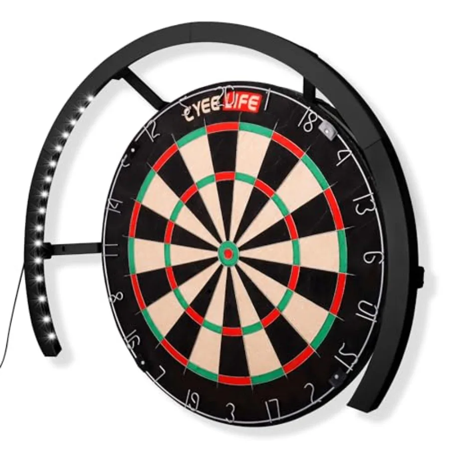 Dartboard Lighting System, White LED Dartboard Light, Securely Fits All Dart Boards, Easy Assembly, Professional Darts Accessor