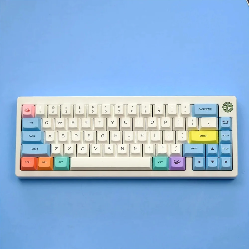 

144-клавишный минималистичный набор клавишных колпачков с мелом, колпачок вишневого цвета из ПБТ, совместимый с механической игровой клавиатурой 61/75/84/104