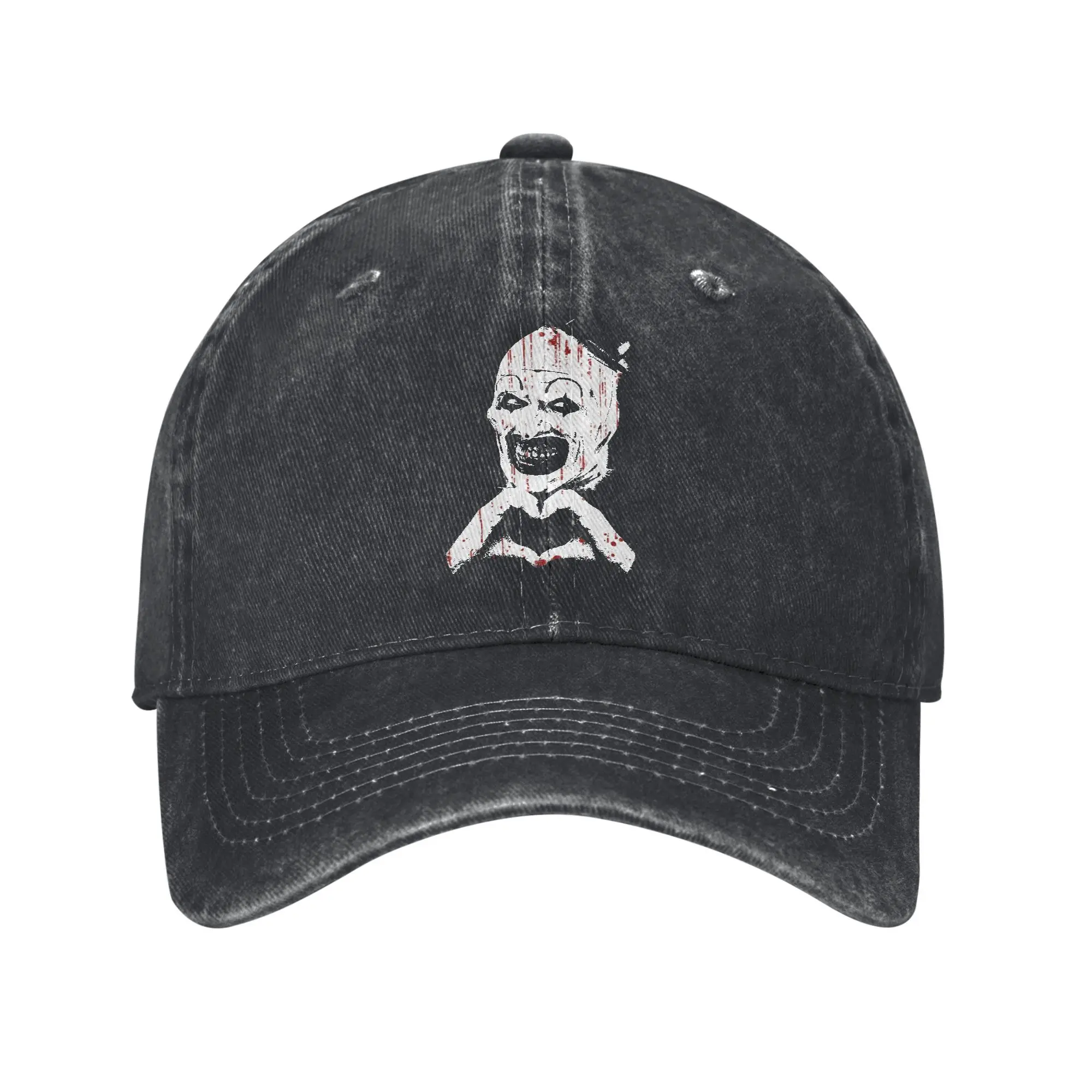 

Art The Clown Terrifier Vintage Baseball Caps Retro Distressed Cotton Headwear Unisex Style Outdoor Summer Soft Caps Hat