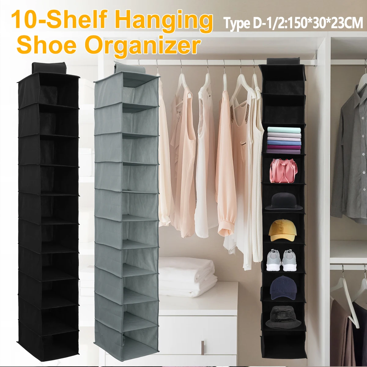 Multi Layer Hanging Bag Drawer Box Storage Universal Wardrobe Cloth Underwear Organizer Hanger Bag Household Supplies Shoe Rack