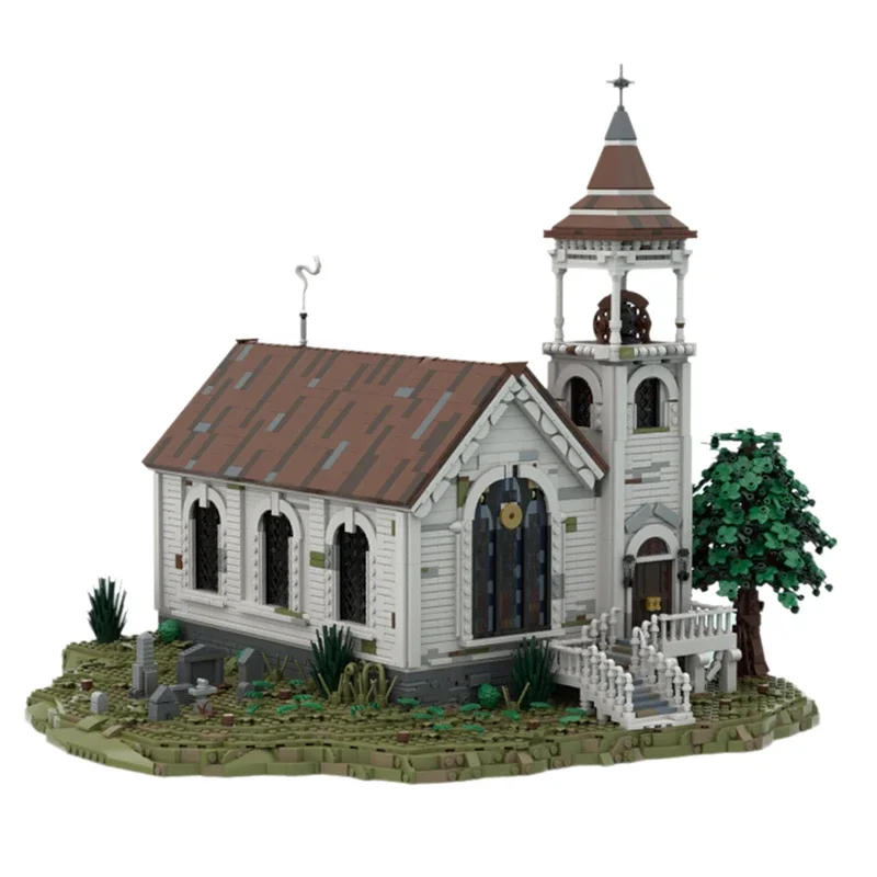 Popular Game Model Moc Building Bricks Western Redemption Church Technology Modular Blocks Gift Christmas Toys DIY Sets Assembly