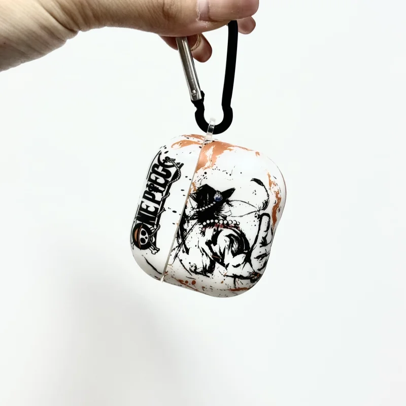 3D One Piece Luffy Model Earphone Case For Airpods 1 2 3 Pro Pro2 4 Pro3 Zoro Shanks Law ACE Hancock Bluetooth headset Cover view 3