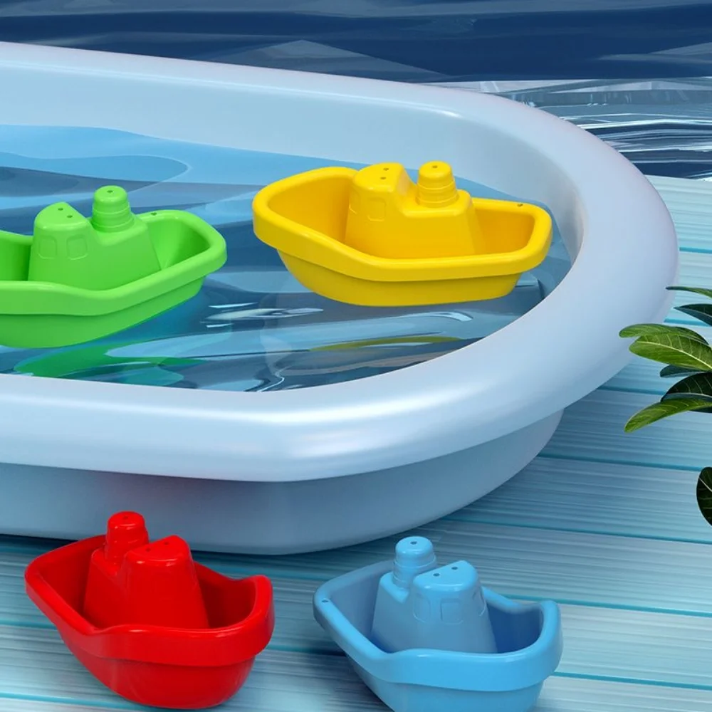 Baby Bath Toys Stacking Boat Toys Colorful Early Education Intelligence Gift Boat-shaped Stacked Cup Folding Tower Kids Toys