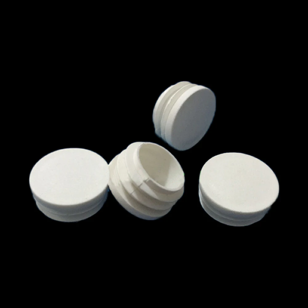 2/5/10Pcs Round White Plastic Blanking End Inserts Bung Cap Caps Steel Pipe Plug For Chair Legs Protectors Diameter 16-50mm