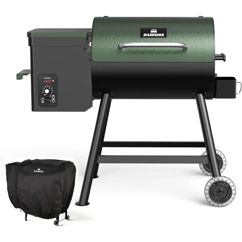 

Grills DAPG-03 Electric Wood Pellet Smoker Grill, 456 SQ.IN Cook Area Pellet Grill with Auto Feed & PID Temperature Control