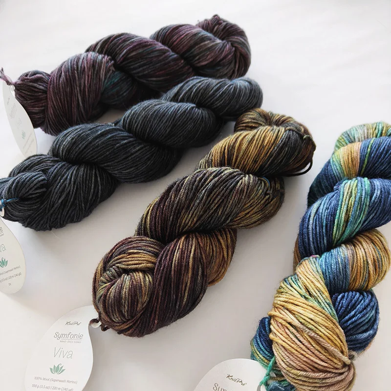 1piece 100g Symfonie Handdyed Yarns Viva 100% Superwash Merino DK Yarns