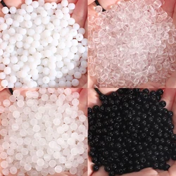 4/6/8mm 38cm/StrWhite and Black Glass Round Beads for DIY Jewelry Making - Loose Beads for Beaded Bracelet and Necklace