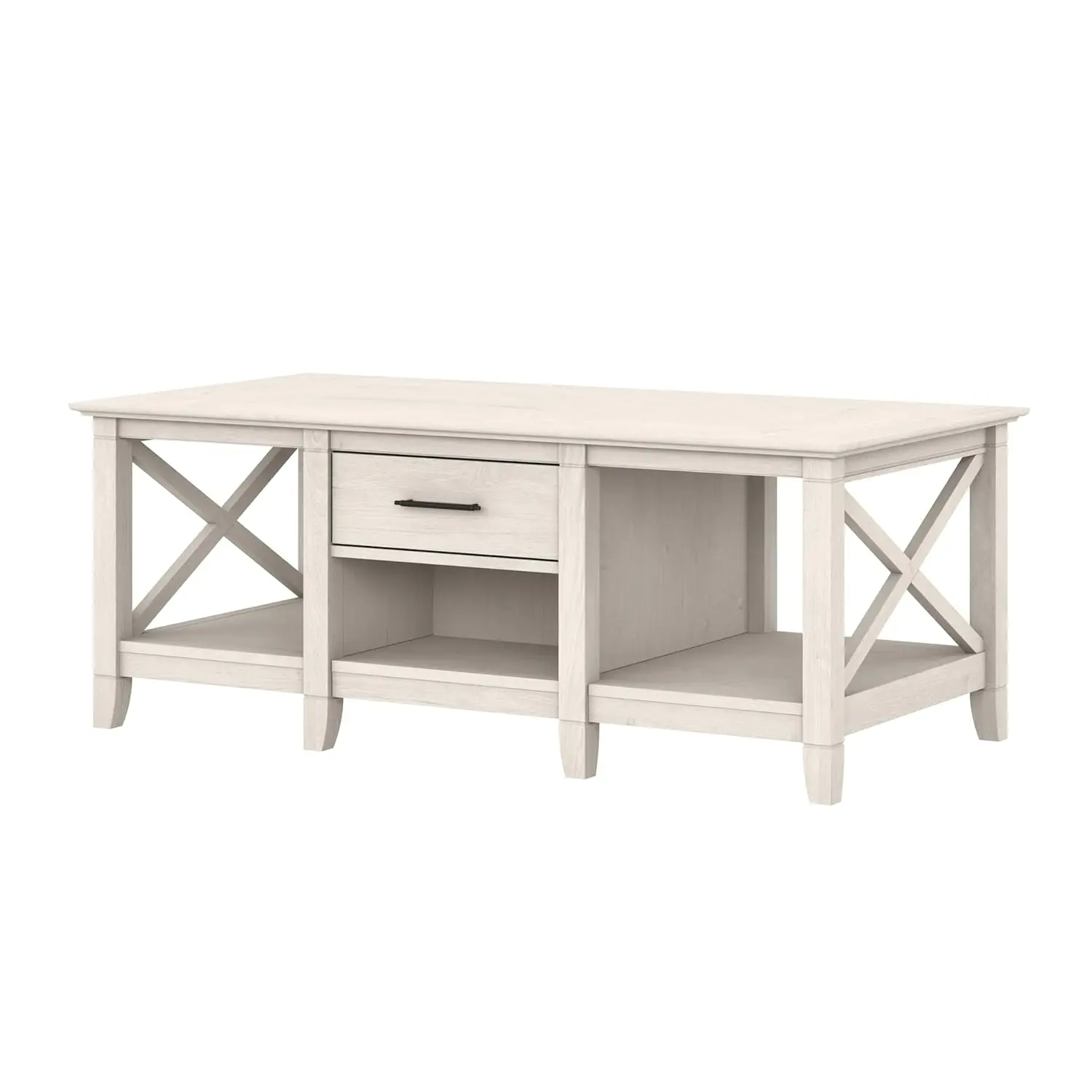 

Home Key West Coffee Table with Storage Linen White Oak, Customized