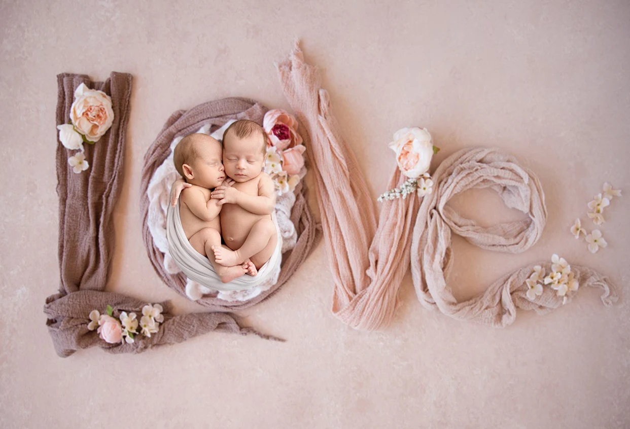 Newborn Sleeping Baby Photo Photographic Backdrops Sweet Birthday Flowers Artistic Photography Background For Kids Studio Shoots