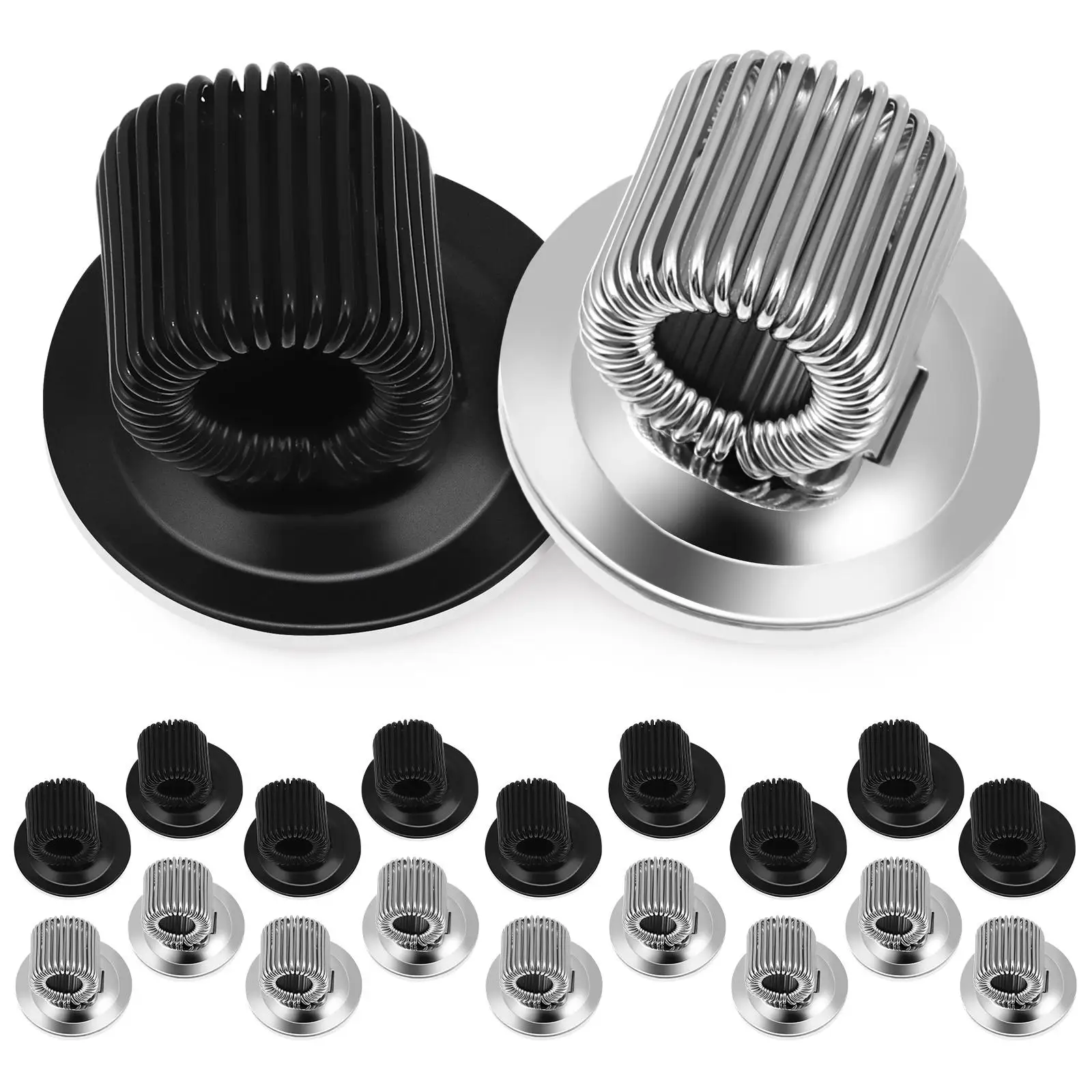 20 Pcs Metal Pen Clips 10 Black Compact Pen Holder ganizer for Office Home Classroom Storage Fixing Clamps