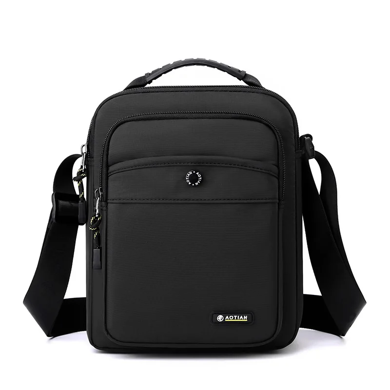 Modna męska torba Crossbody wielowarstwowa torba na ramię typu Sling na co dzień mała wodoodporna klapka torebka biznesowa XA377C — zdjęcie 2