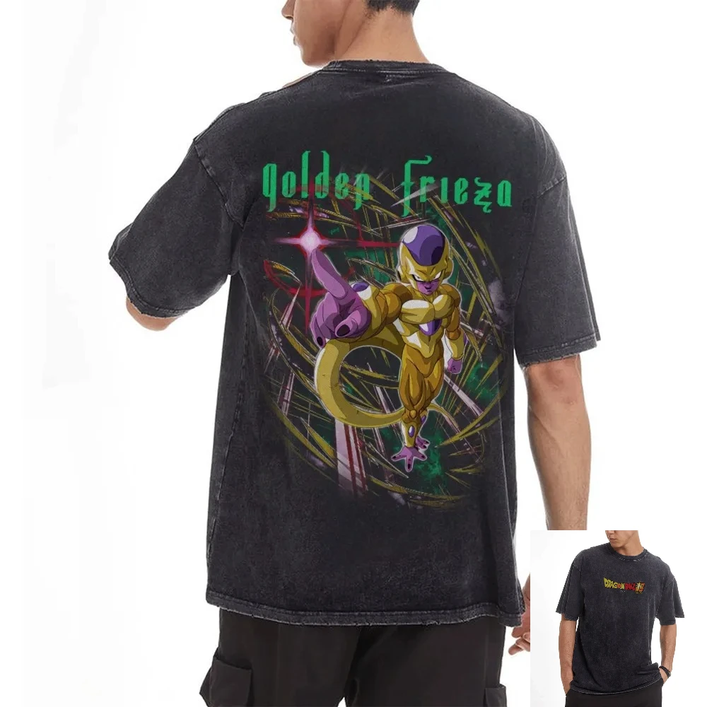 تي شيرت دراغون بول عالي الجودة للجنسين من القطن المغسول الكلاسيكي كبير الحجم برسومات جوكو ملابس غير رسمية هدية تنكرية جديد #1