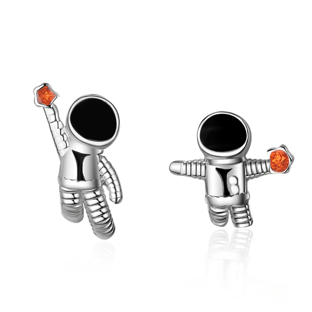 New in 925 Sterling Silver Star Astronaut Studs Earrings For Women Luxury Designer Jewelry Accessories Wholesale GaaBou