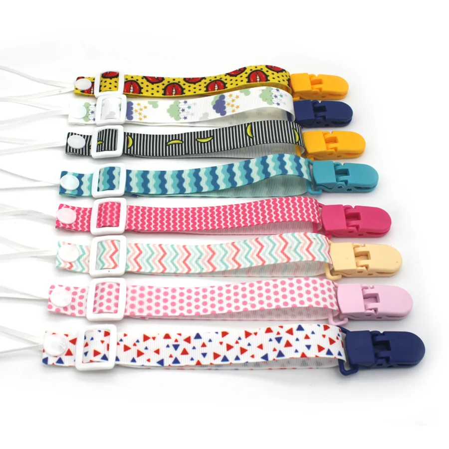 Kids Soother Baby Pacifier Clip Anti-lost Chain Adjustable Teethers Toys Stroller Accessories Holder Strap Attache Tetine Cute