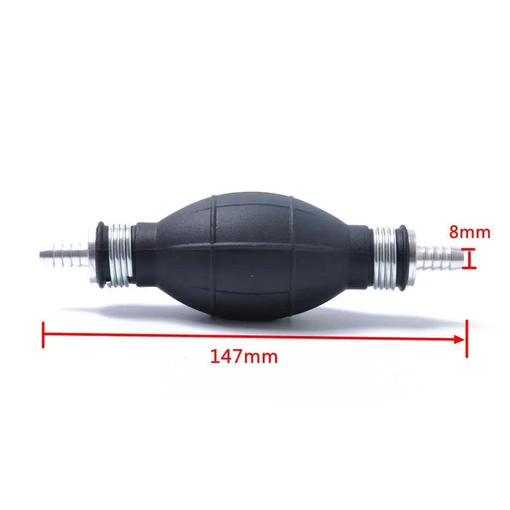 Fuel Transfer Bulb Hand Pump 8mm Universal One Way Rubber Line for Cars Motorcycles Boats RV Caravans