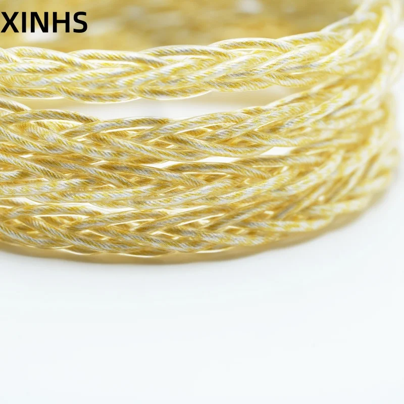 XINHS T66 8-Kern vergoldetes, versilbertes, platinbeschichtetes IEM-Upgrade-Kabel, HiFi-Kopfhörerkabel, kompatibel mit HD650/HD800, MMCX – Detail 5
